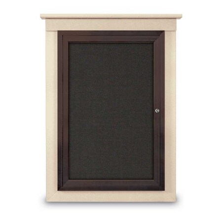 United Visual Products Sliding Glass Door Radius Letterboard, 48"x36", Gold/Grey UV9020ACS-GOLD-GREY